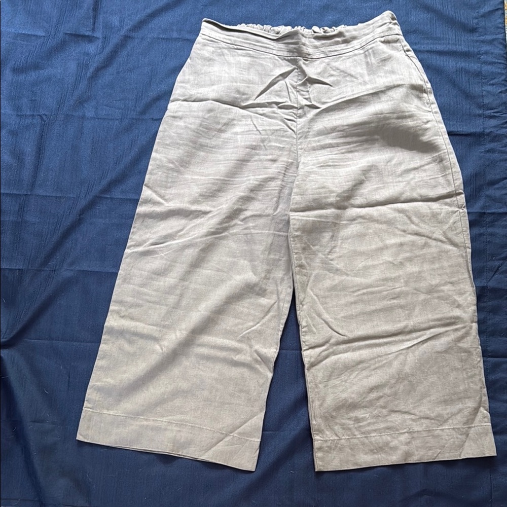 Jcrew Point Sur Linen wide leg pants 
12P